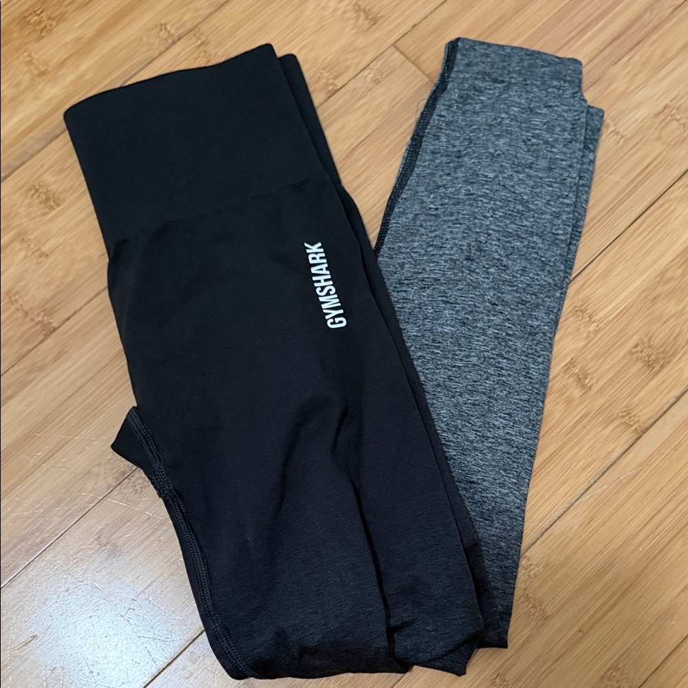 Gymshark Kids Leggings in Black and Gray